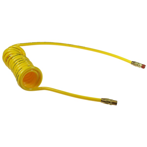Flexcoil 1/4" ID x 15 ' 1/4" MPT Swivel x Rigid Yellow